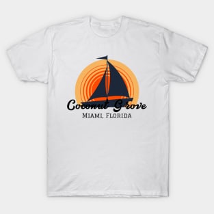 sailboat coconut grove maimi florida T-Shirt